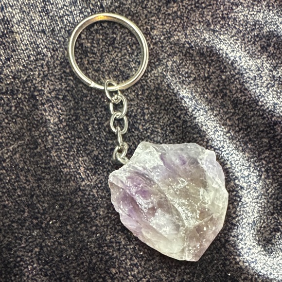 4 Amethyst Crystal Keychains NWOT - FREE SHIPPING - Picture 2 of 5